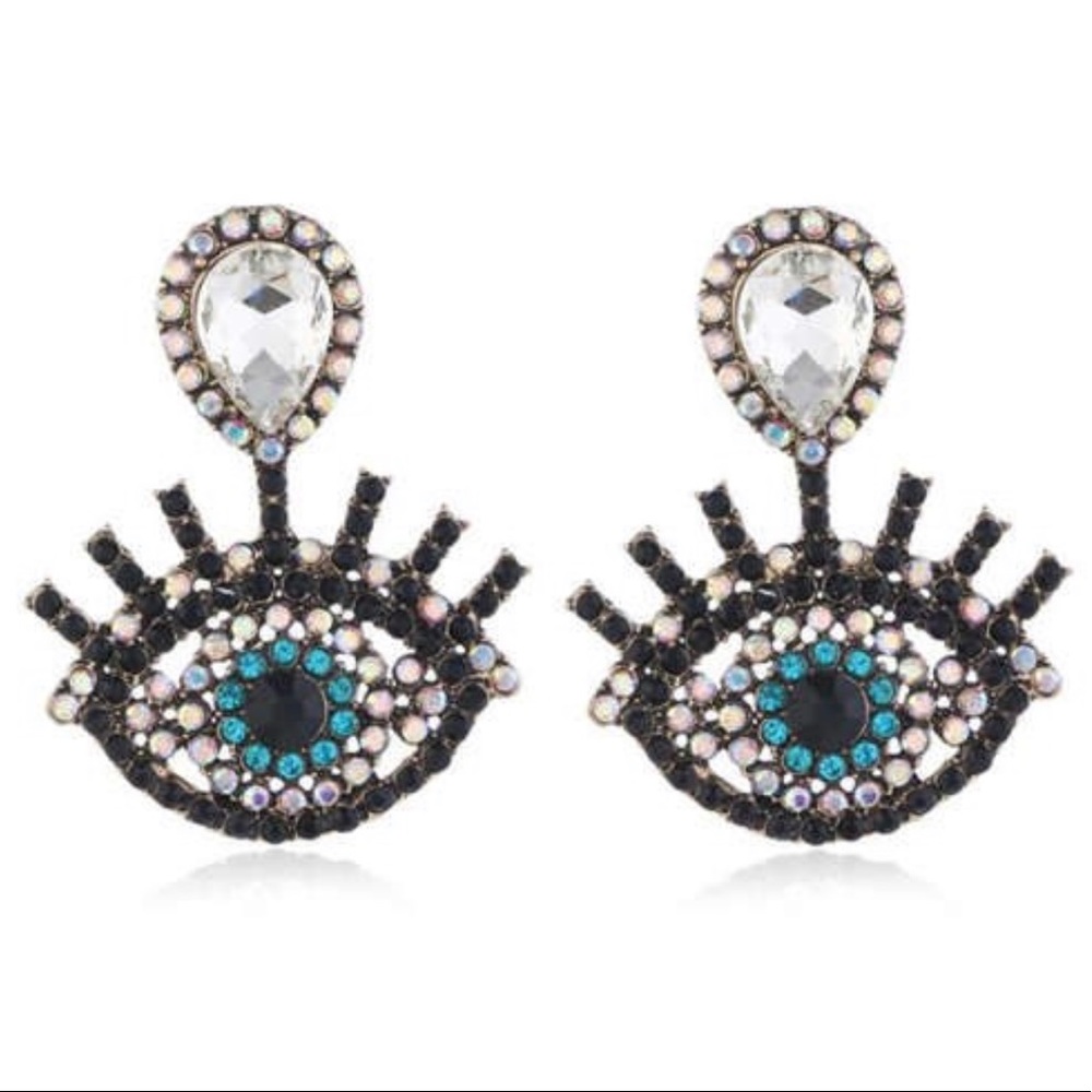 Penelope Rhinestone Eye Statement Earring
